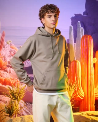 Meet Natural Clay – a warm, earthy take on the iconic JH001 College Hoodie. Made from soft 280gsm cotton-faced fabric, it’s a fresh neutral that gives print and embroidery room to shine.